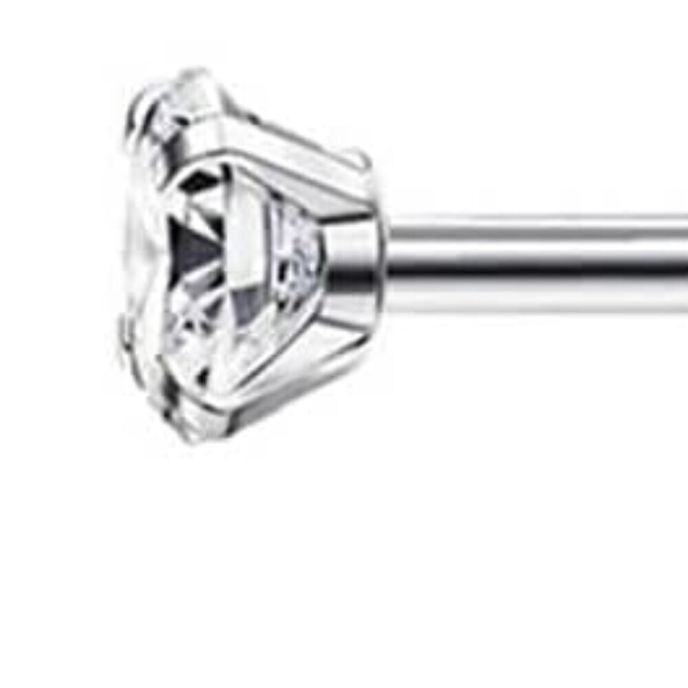 Small Silver CZ Cartilage Earrings Screw Back 2mm 3mm 4mm for Men Women